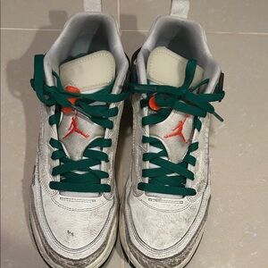 Jordan Kids Sneakers White and Green